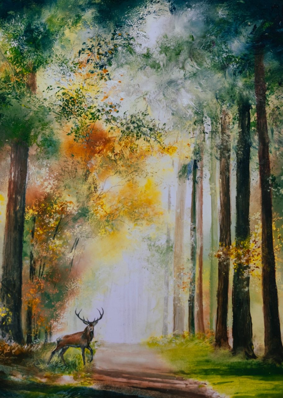 Dessin de cerf au crayon illustration animalière pour chasseurs